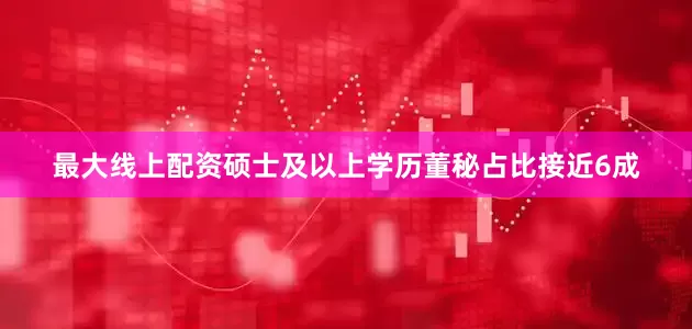 最大线上配资硕士及以上学历董秘占比接近6成