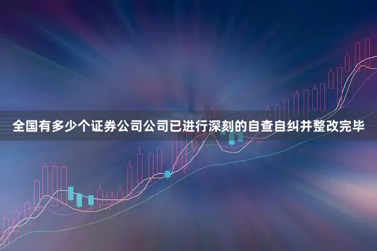 全国有多少个证券公司公司已进行深刻的自查自纠并整改完毕